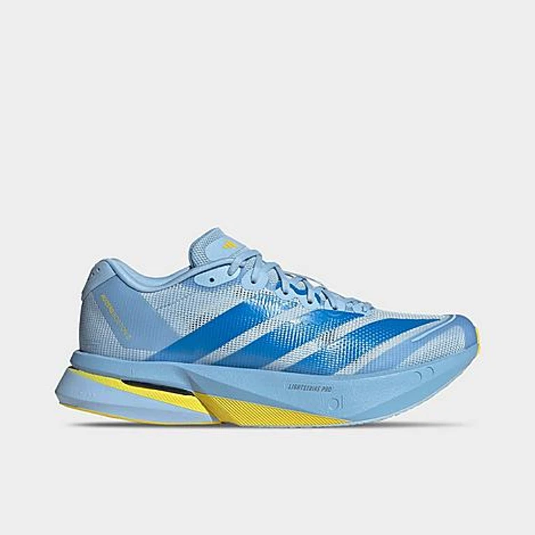 adidas Women's Boston Marathon 2026 Adizero Boston 13 Running Shoes in Glow Blue/Lucid Ray Blue/Yellow Size: 5.0