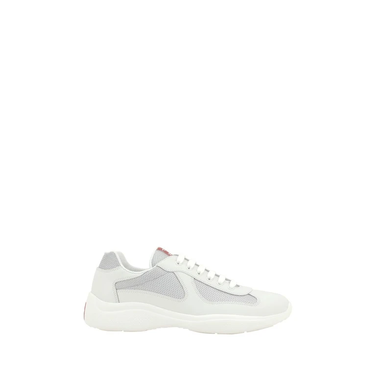 Prada White Polyamide Low Top Sneakers - Men