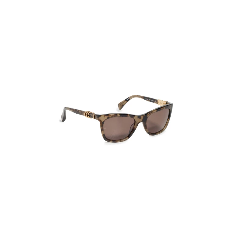 Square Acetate Sunglasses Shiny Black One Size