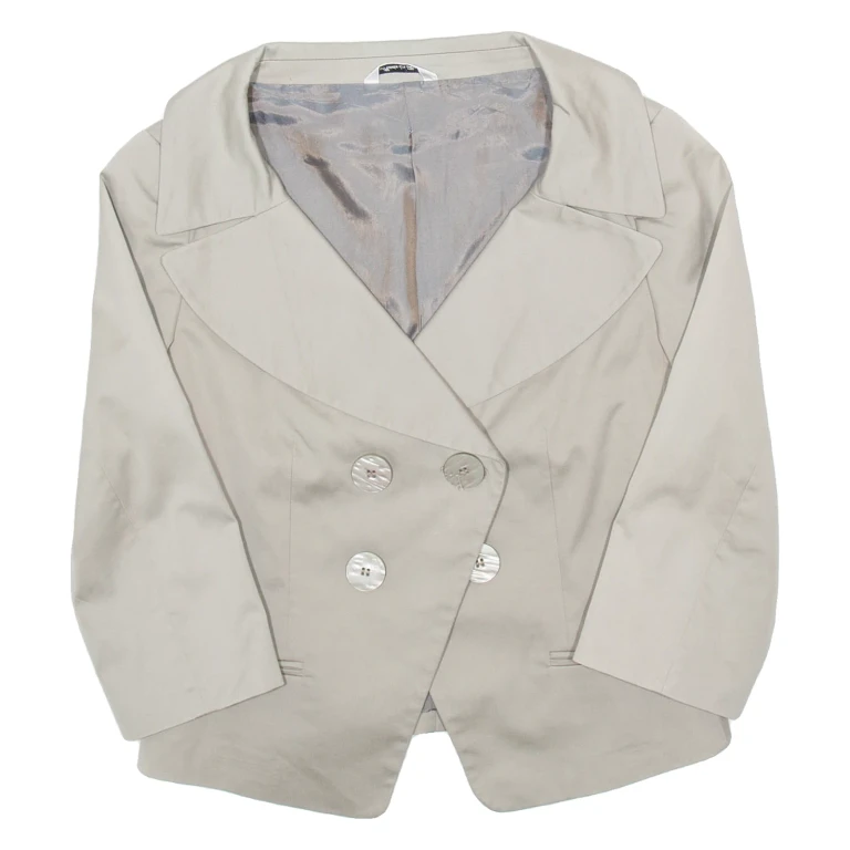 PIU & PIU Womens Blazer Jacket Beige S