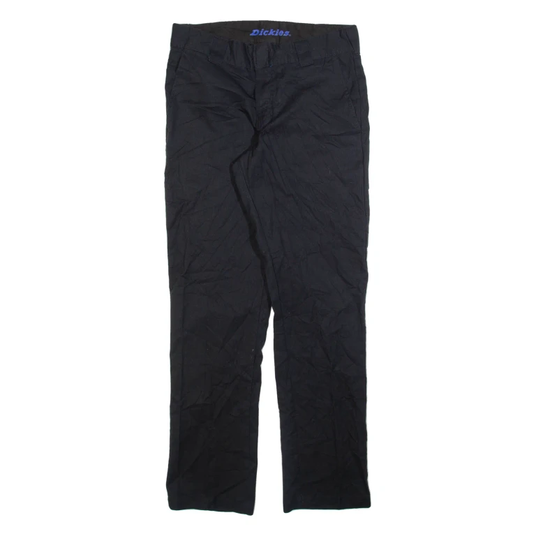 DICKIES Womens Trousers Black Slim Straight W30 L30