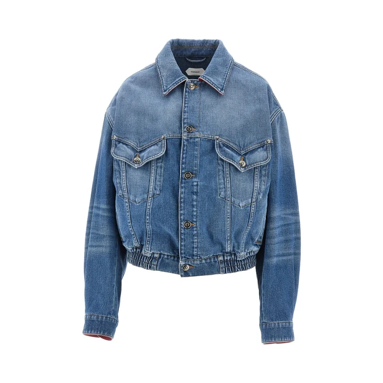 VERSACE Denim blouson with Medusa detail Woman 40