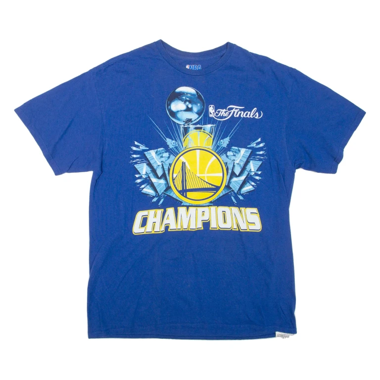 NBA Golden State Warriors Champions Mens T-Shirt Blue USA L