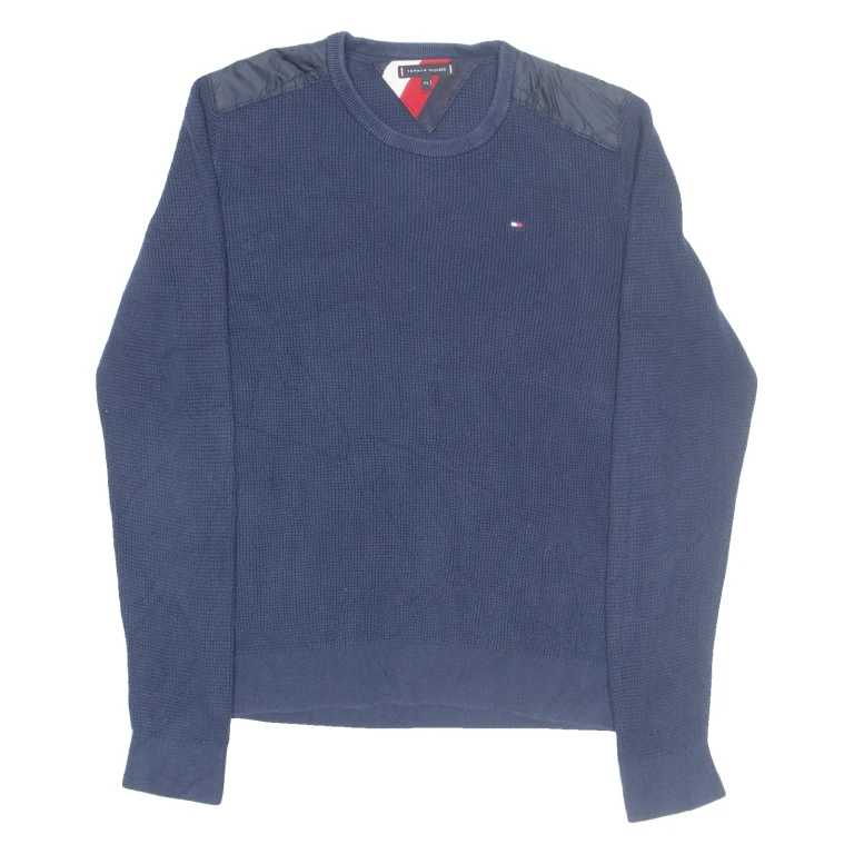 TOMMY HILFIGER Mens Jumper Blue Tight Knit M