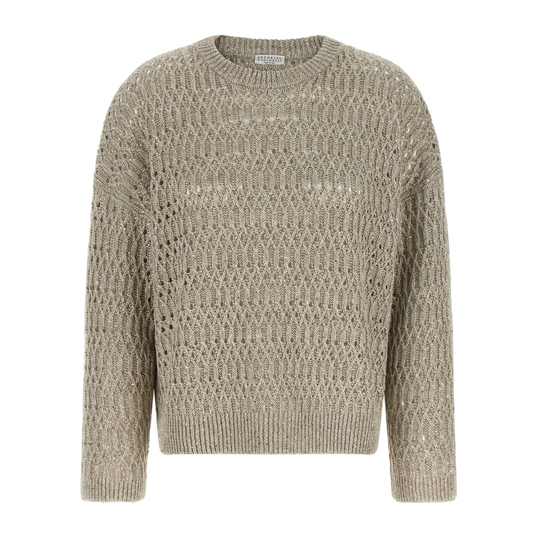 Brunello Cucinelli Beige Linen Cardigan Clothing - Women