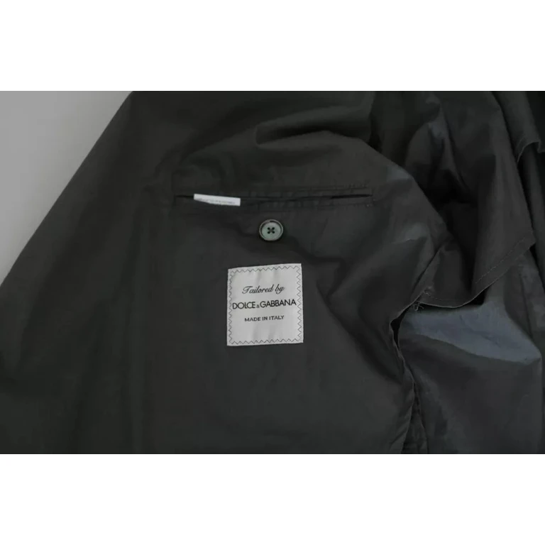 Dolce & Gabbana Gray Cotton Single Breasted Formal Blazer Clothing - Men