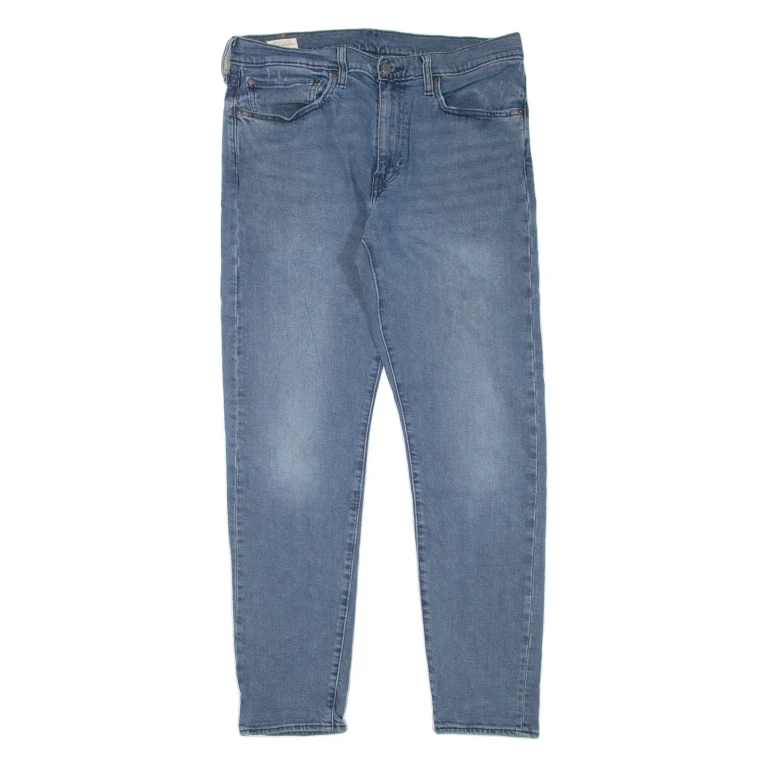 LEVI'S 512 BIG E Jeans Mens Blue Slim Tapered Stone Wash W34 L32