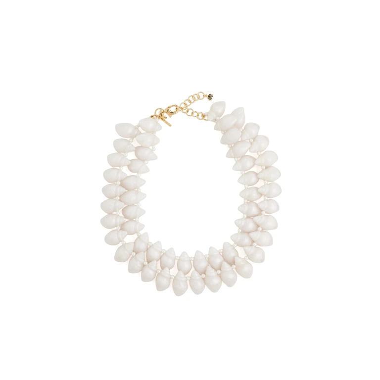 Lele Sadoughi Conch Shell Layered Necklace Mother of Pearl One Size