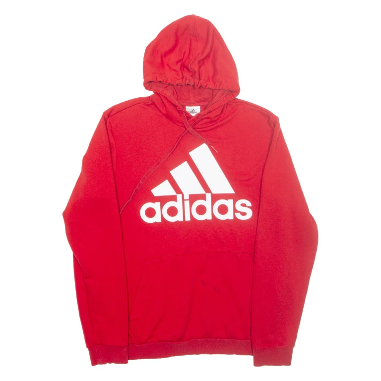 ADIDAS Mens Red Hoodie S