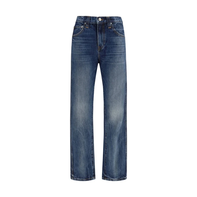 Khaite Blue Cotton High-Waisted Jean Clothing - Women
