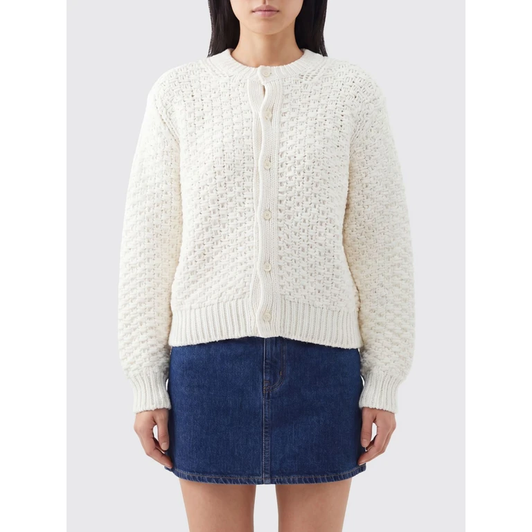 COMME DES GARÇONS Crewneck Long-Sleeved Cardigan with Ribbed Trims (GQN0170512)