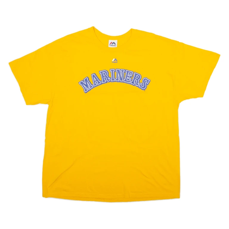 MAJESTIC Mens T-Shirt Yellow XL