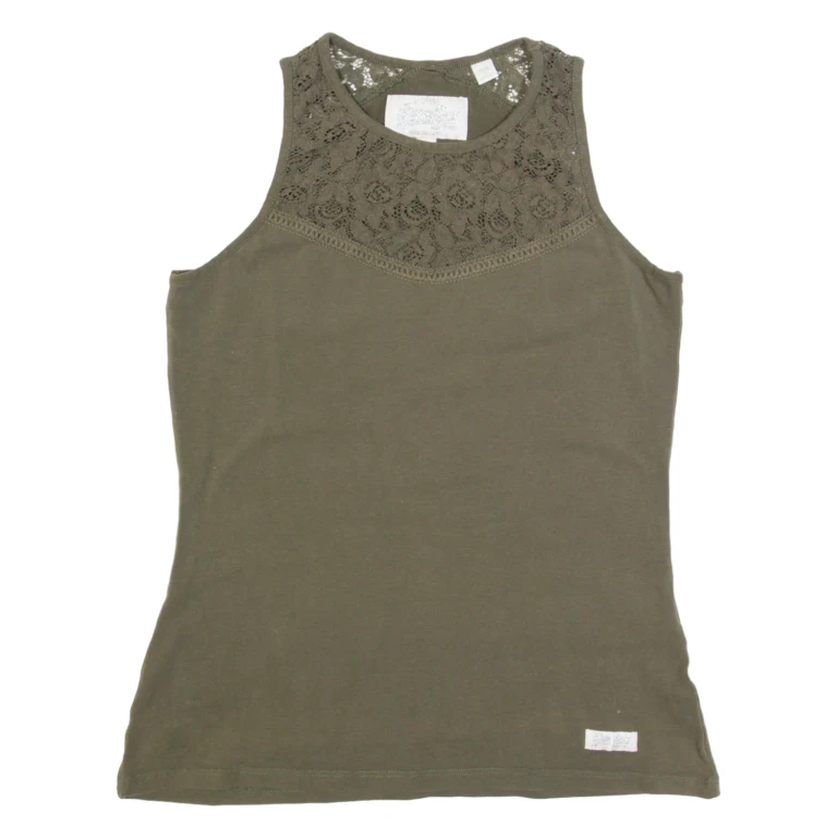 SUPERDRY Womens Vest Green Sleeveless S