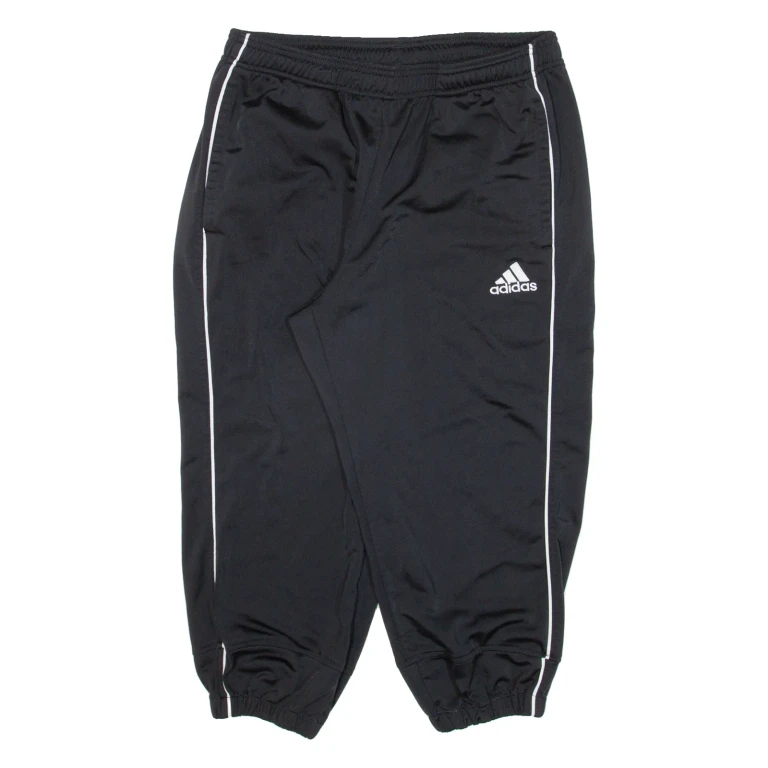 ADIDAS Womens Track Pants Black Tapered L W30 L20