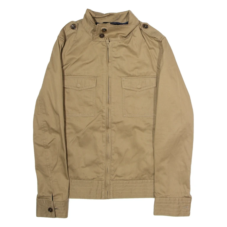 ZARA Mens Lined Jacket Beige Twill S