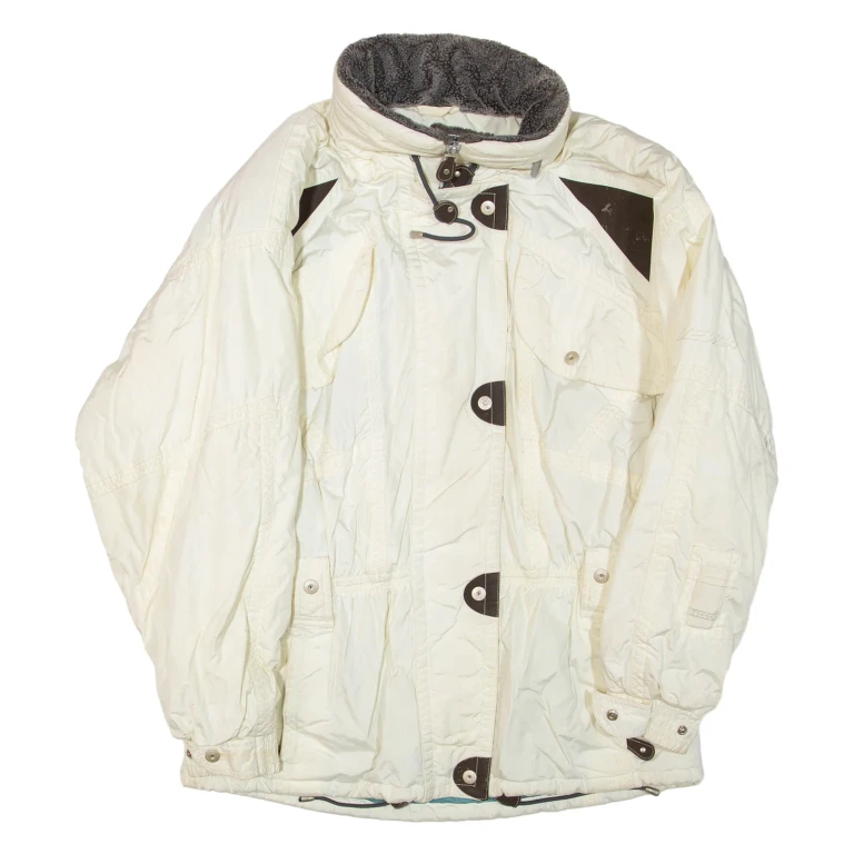 Womens Jacket White Nylon UK 14