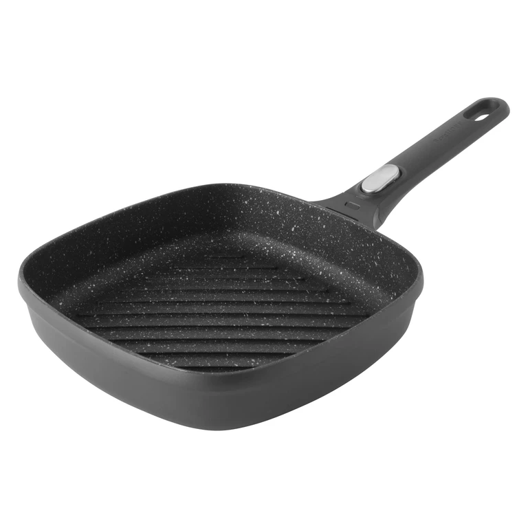 GEM Nonstick Cast Aluminum 10" Grill Pan, Black