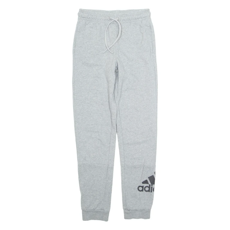 ADIDAS Mens Joggers Grey Tapered S W28 L31
