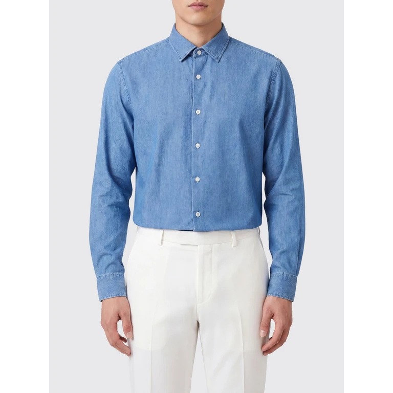 Long-Sleeved Cotton Shirt with French Collar (265405010)