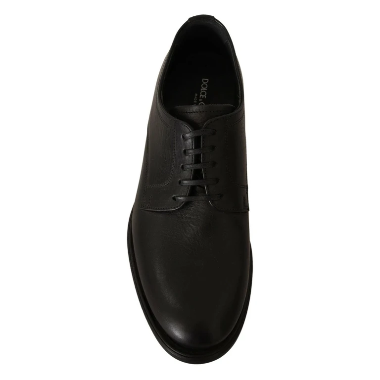 Dolce & Gabbana Black Lace Up Leather Men Formal Derby Shoes - Men
