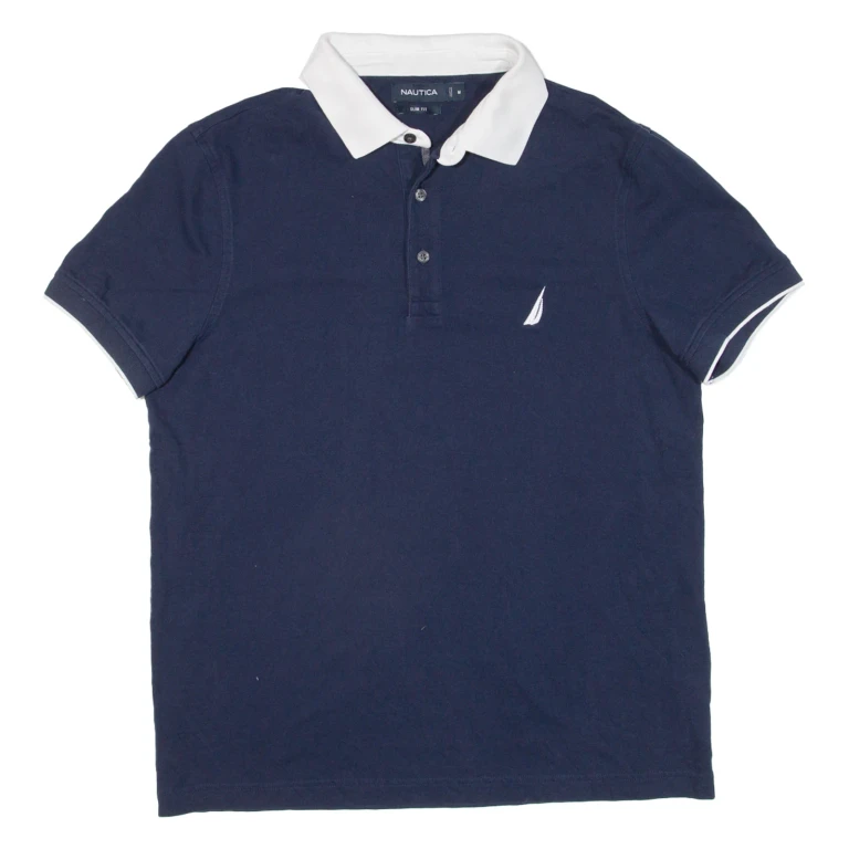 NAUTICA Slim Fit Mens Polo Shirt Blue M