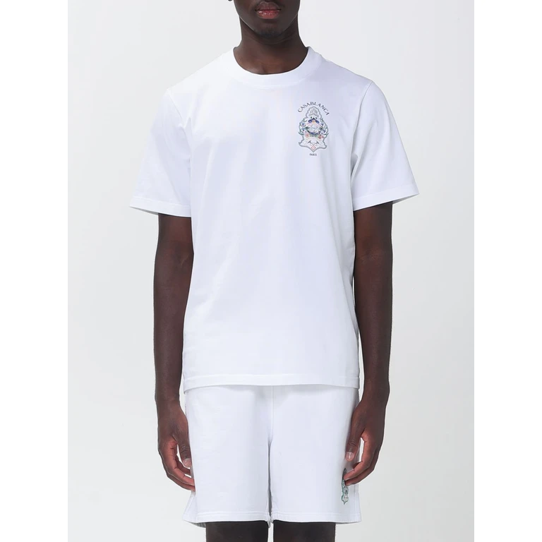 Organic Cotton Crew Neck T-Shirt with Logo Print (MPF26JTS00101)