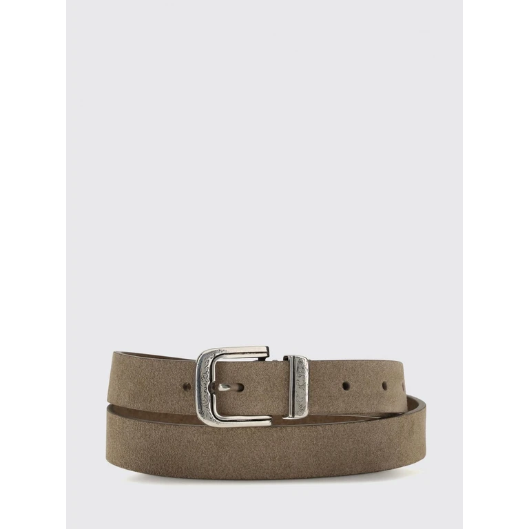 Adjustable Slim Belt in Suede Leather With Pin Buckle (MAUGP259C4298)