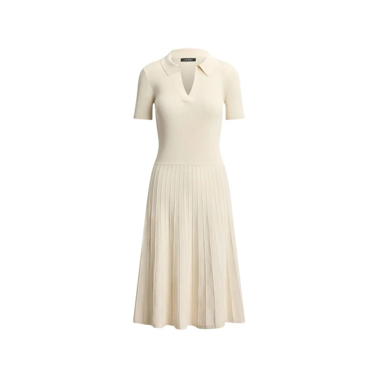 LAUREN RALPH LAUREN Abito Viscosa Bianco "Sweater Dress"