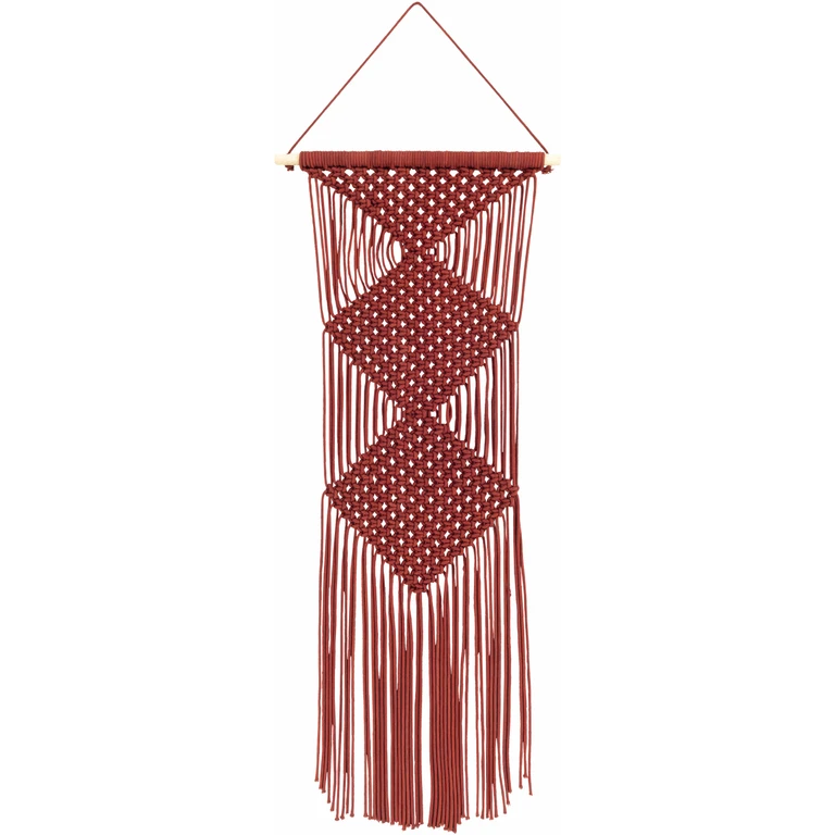 Columbio Rust Macramé Wall Hanging Decor - Clearance