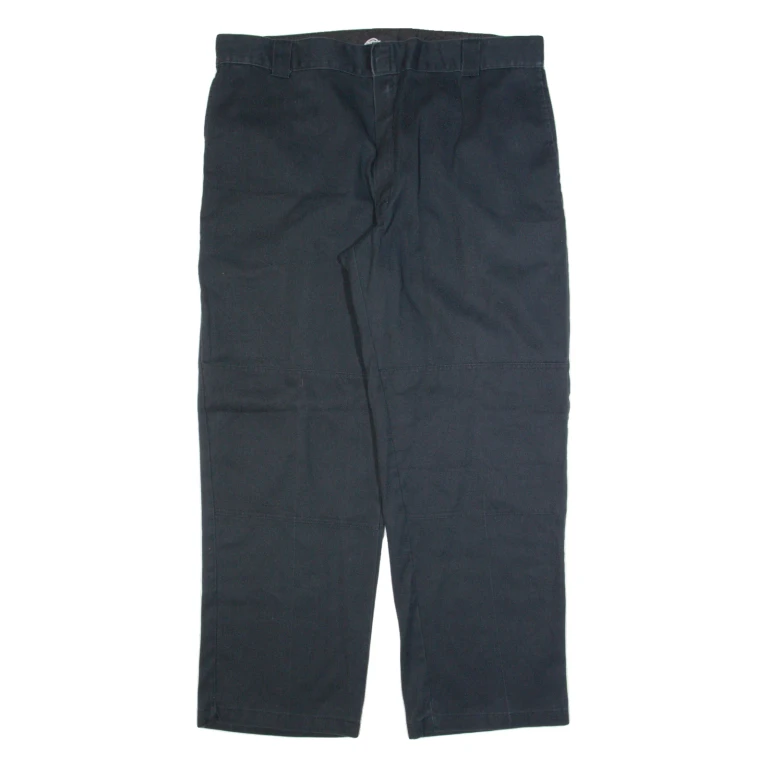 DICKIES Workwear Mens Trousers Black Loose Straight W42 L32
