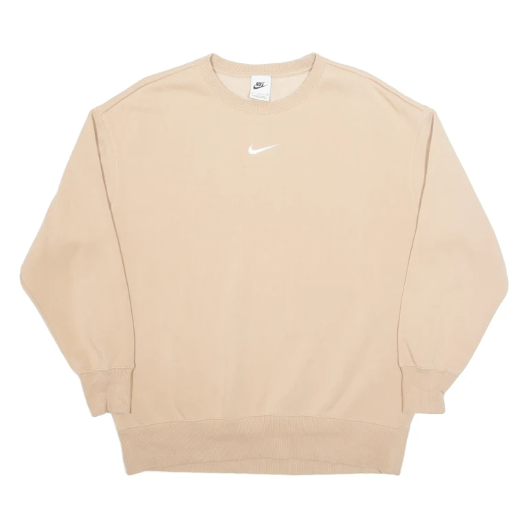 NIKE Oversized Womens Sweatshirt Beige S