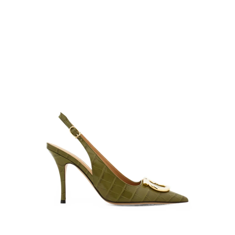 Maxi Gancini Slingback Pumps
