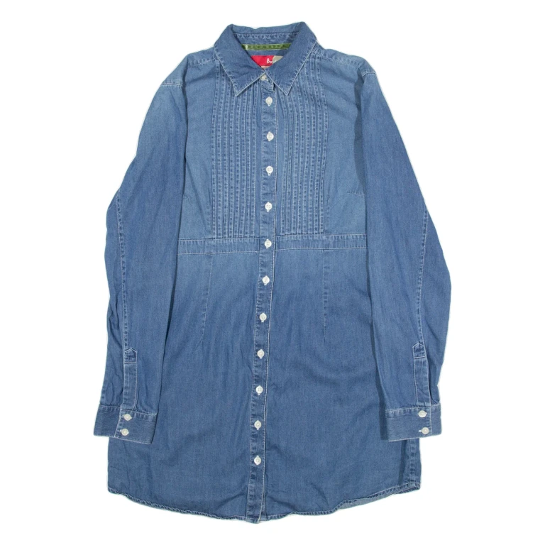 BODEN Womens Plain Shirt Blue Long Sleeve UK 12