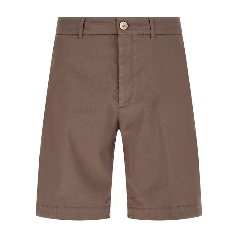 Brunello Cucinelli Brown Cotton Bermuda Shorts - Men