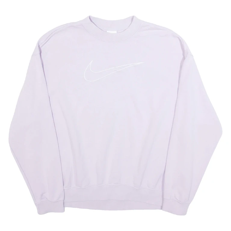 NIKE Womens Sweatshirt Purple Crew Neck M
