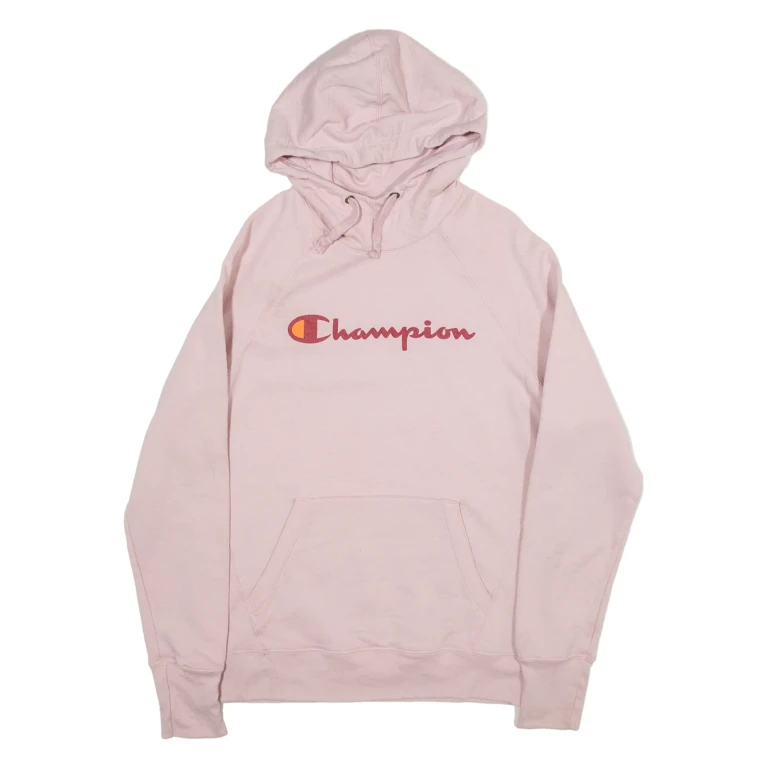 CHAMPION Womens Pink Hoodie S