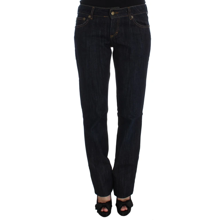 Roberto Cavalli Blue Cotton Straight Fit Stretch Jeans Clothing - Women