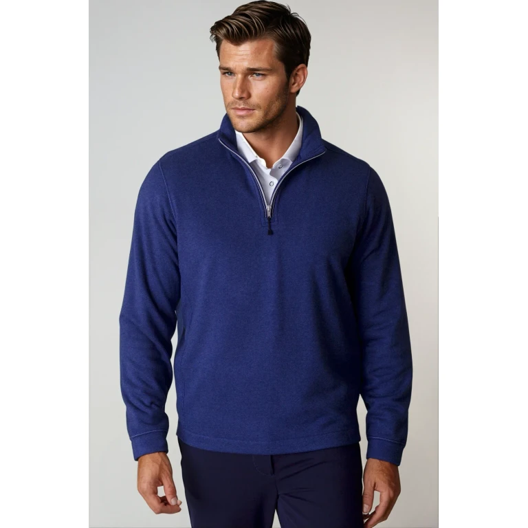 Voey Quarter Zip Sweatshirt - Tokyo Blue