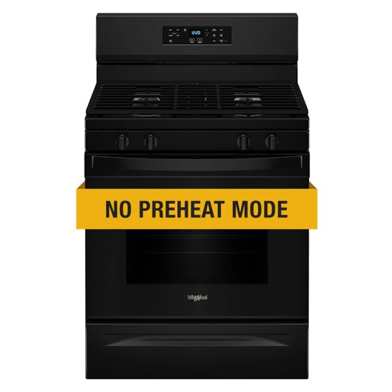 30 in. Self Clean Gas Range with No Preheat Mode in Black 30 in. WFGS3530RB