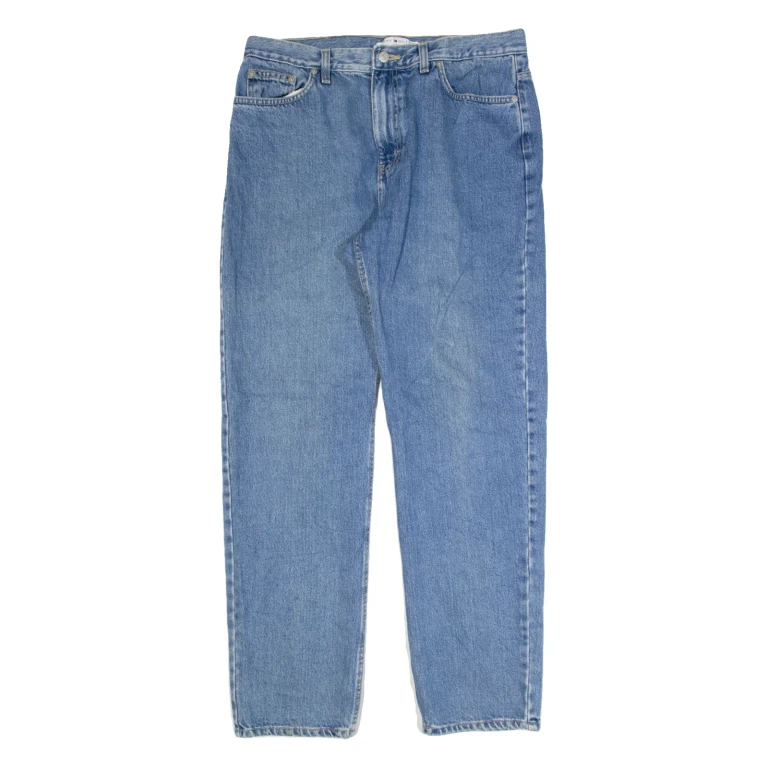 TOMMY HILFIGER Womens Jeans Blue Regular Tapered Stone Wash W32 L32