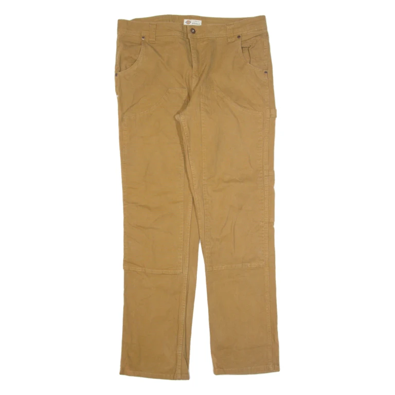 DICKIES Workwear Womens Trousers Brown Regular Straight W34 L31