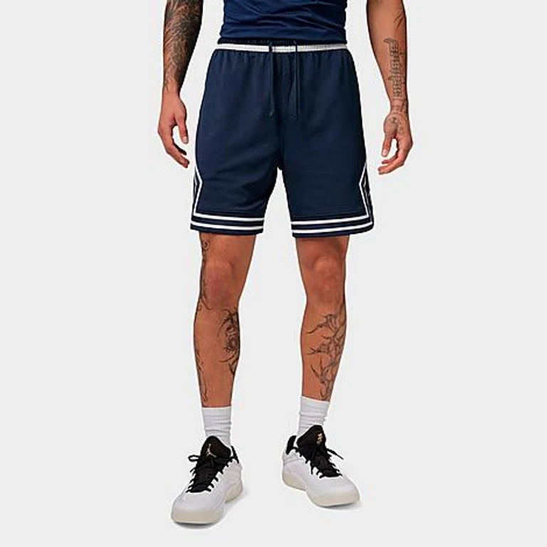 Jordan Men's Sport Dri-FIT Mesh Diamond Shorts in Midnight Navy/White Size: XS