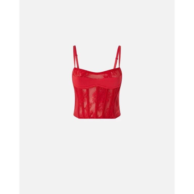 Pinko - Corset en dentelle à fines bretelles - 38