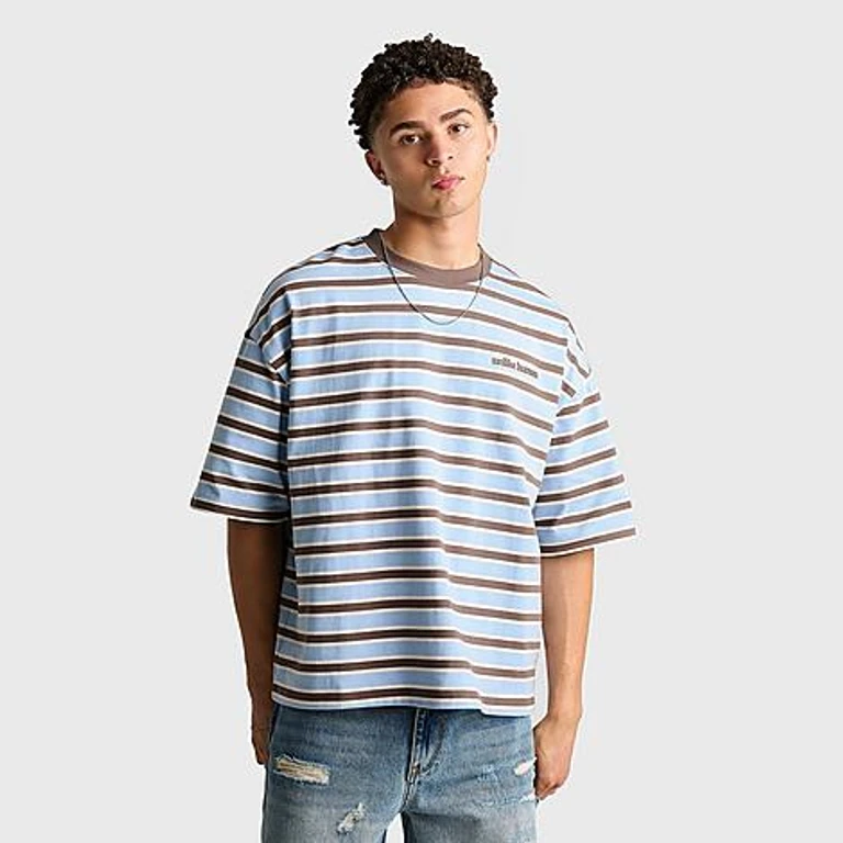 Unlike Humans Men's Jem Striped T-Shirt in Blue Bell Size: Small