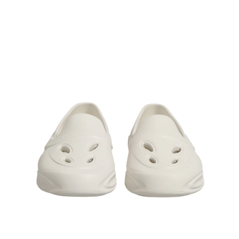 Dolce & Gabbana White Rubber Slides Low Top Sneakers Shoes Tb+tu - Men
