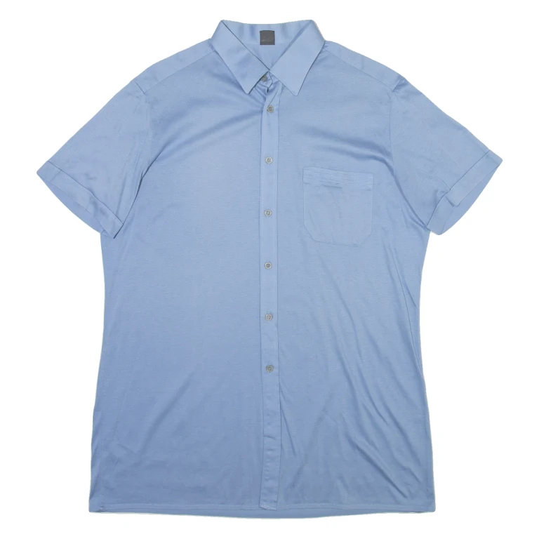 METZGER Mens Plain Shirt Blue M (GG1-280824-17396)