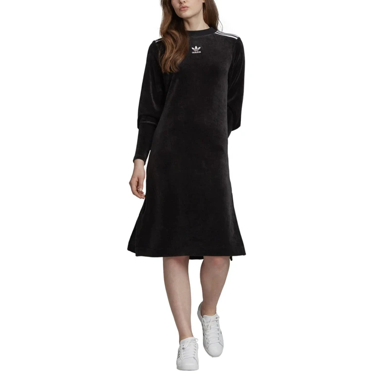 Women's Originals Plush Velour Trefoil Dress Dresses