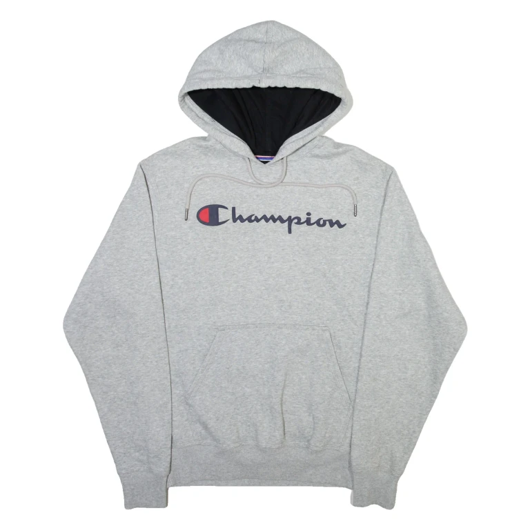 CHAMPION Mens Grey Hoodie S