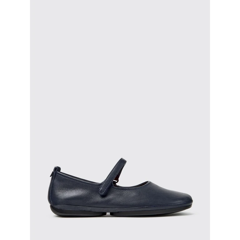 Right Nina Calfskin Leather Mary Jane Flats with Hook-and-Loop Closure (K201365-039RIGHTNINA0)