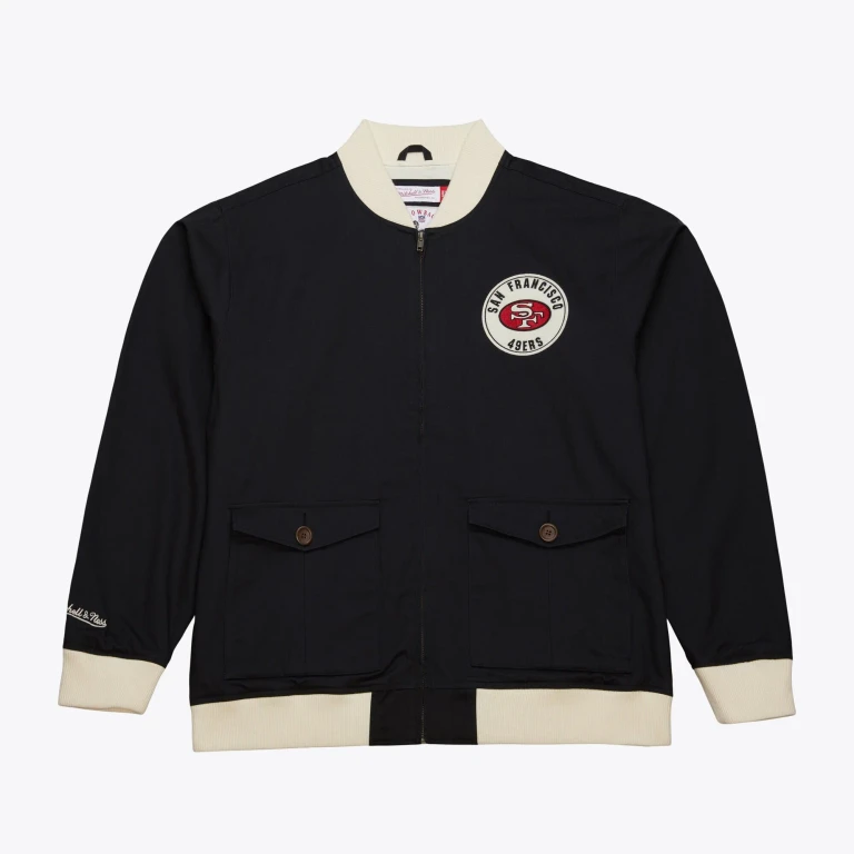 Men's NFL Replay Cotton Twill Jacket Vintage Logo 49Ers